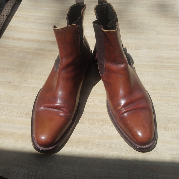 Doucals Mens Chestnut Brown Dress Chelsea Boot EU 43.5/ US 10.5